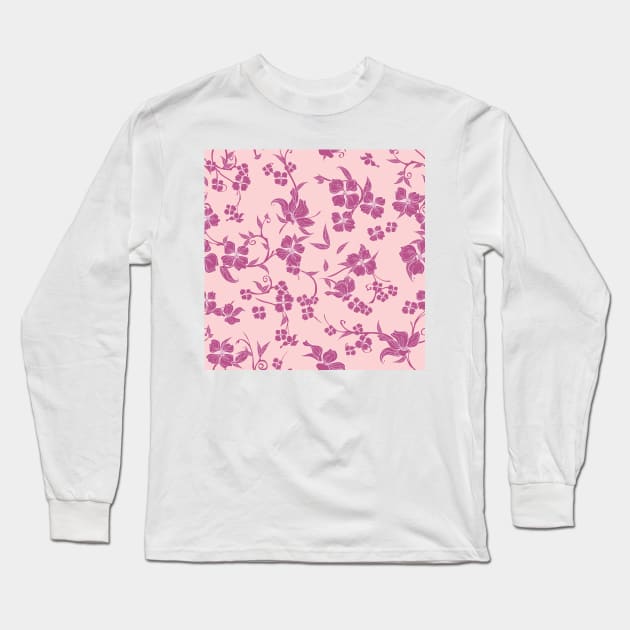 Creepy Flowers Pattern 9 Long Sleeve T-Shirt by B&K